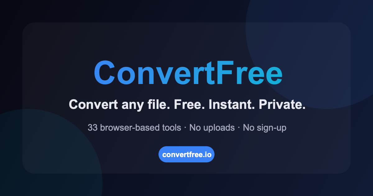ConvertFree — Free Online File Converter | Convert Images, Documents & More